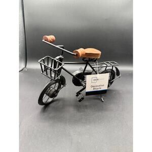 Mainstays Bike Retro Large Bicycle Black Wooden Seat and Handles 11.5"
